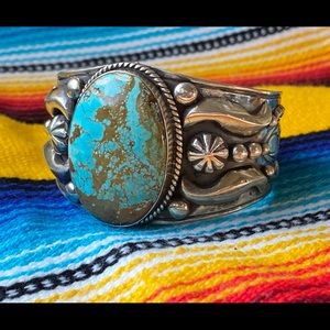 Museum Quality Mine 8 Repousse Sterling Cuff!